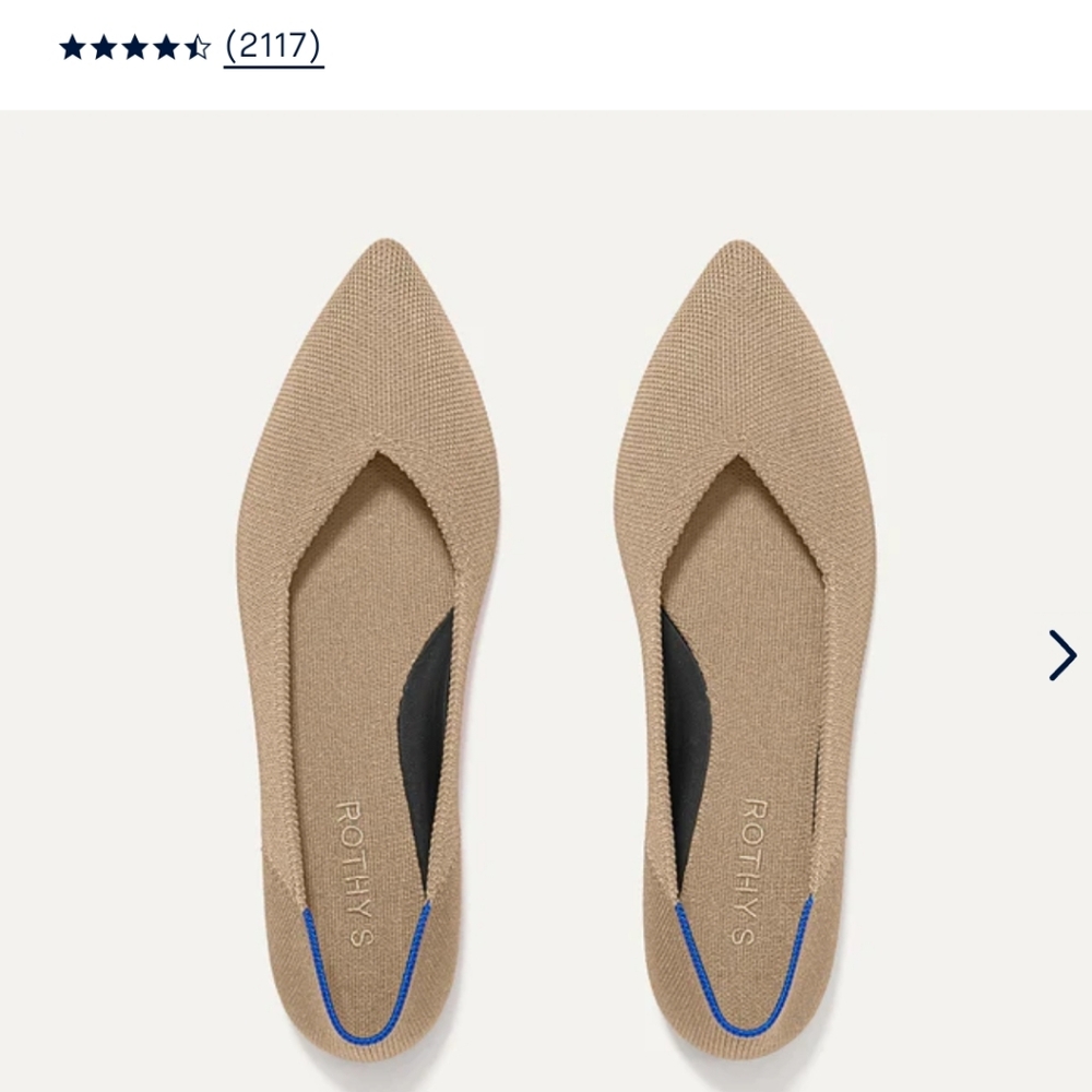 Like New in Box - Rothy's - The Point II (khaki)